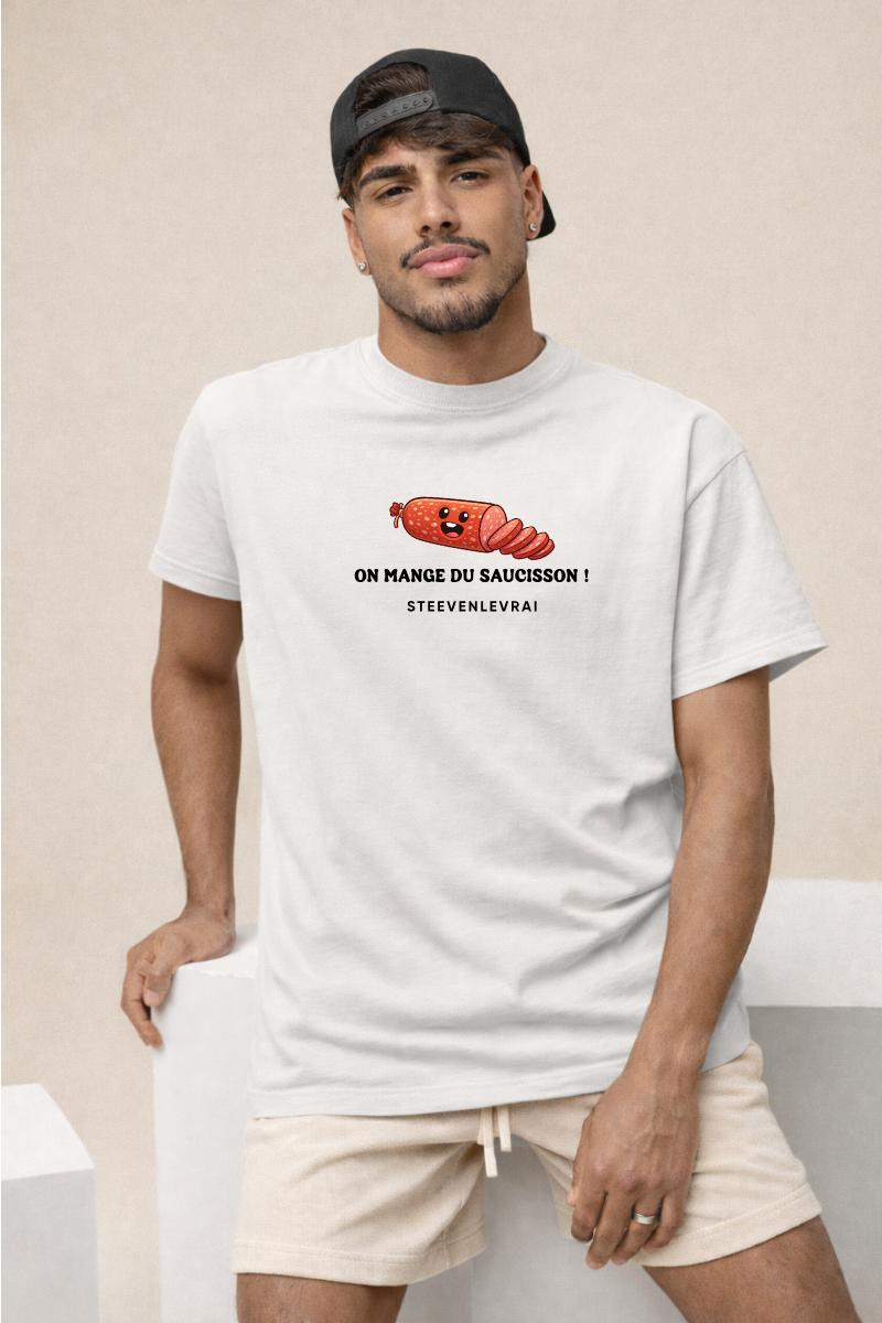 T-shirt "ON MANGE DU SAUCISSON"